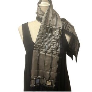 The Fine Art Museum of San Fransisco vintage silk Frank Lloyd Wright 1984 scarf
